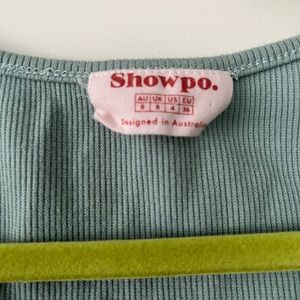 Green showpo tank top